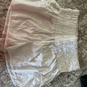 White High-Waisted Shorts